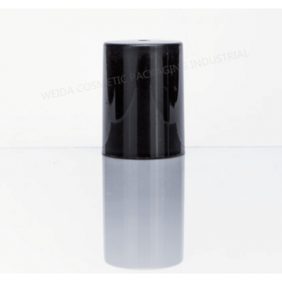 WEIDA cylinder shaped black plastic screw lid N239 with 11ml clear empty nail polish glass bottle WD06819 and brush